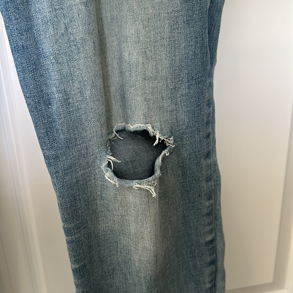 Stylish Blue Maternity Jeans - Picture 2 of 5